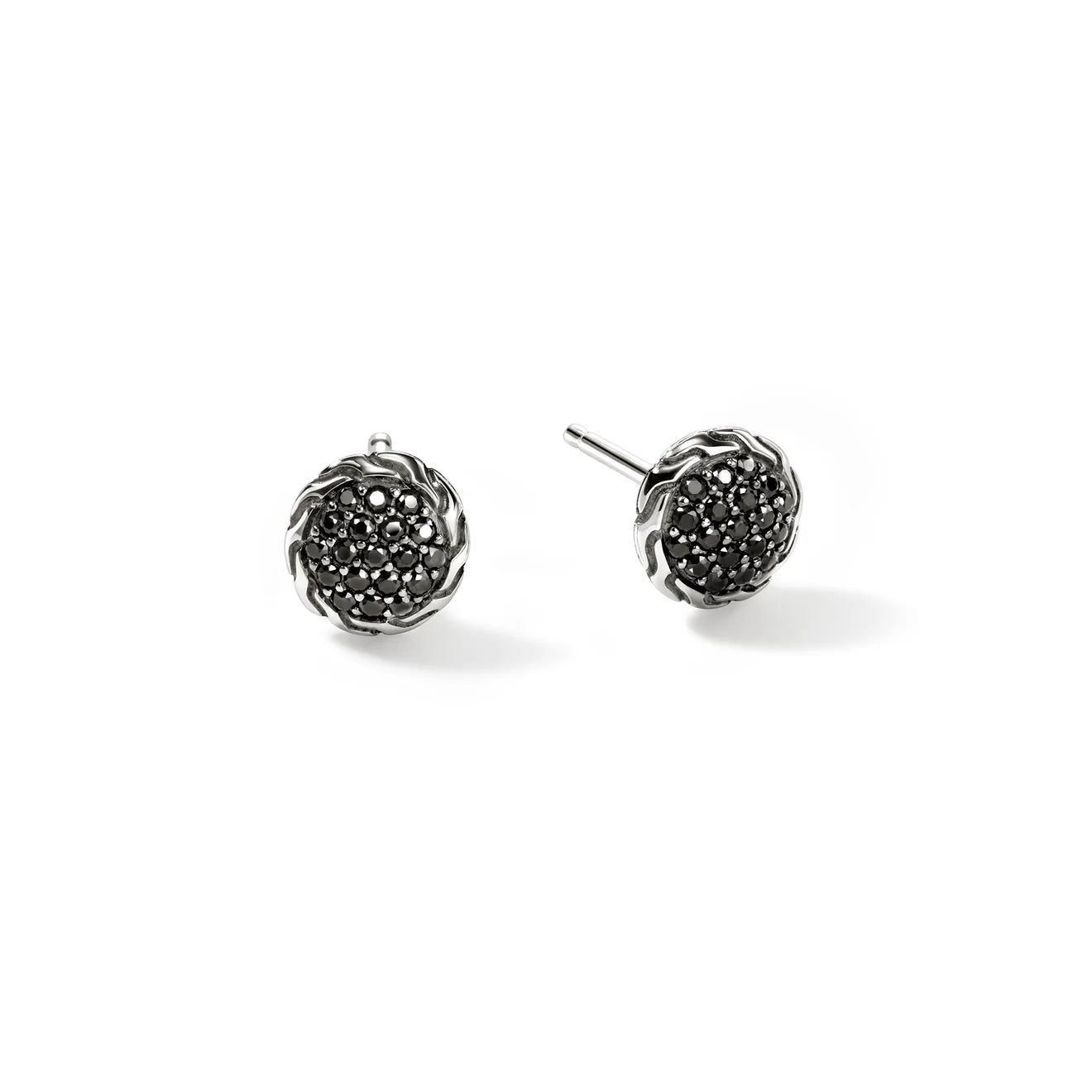 JH Essential Pavé Stud Earring, Sterling Silver, Gemstones, 7MM