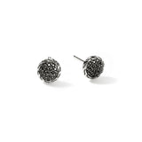 JH Essential Pavé Stud Earring, Sterling Silver, Gemstones, 7MM