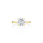 Solitaire Engagement Ring with Under Halo Semi Mount
