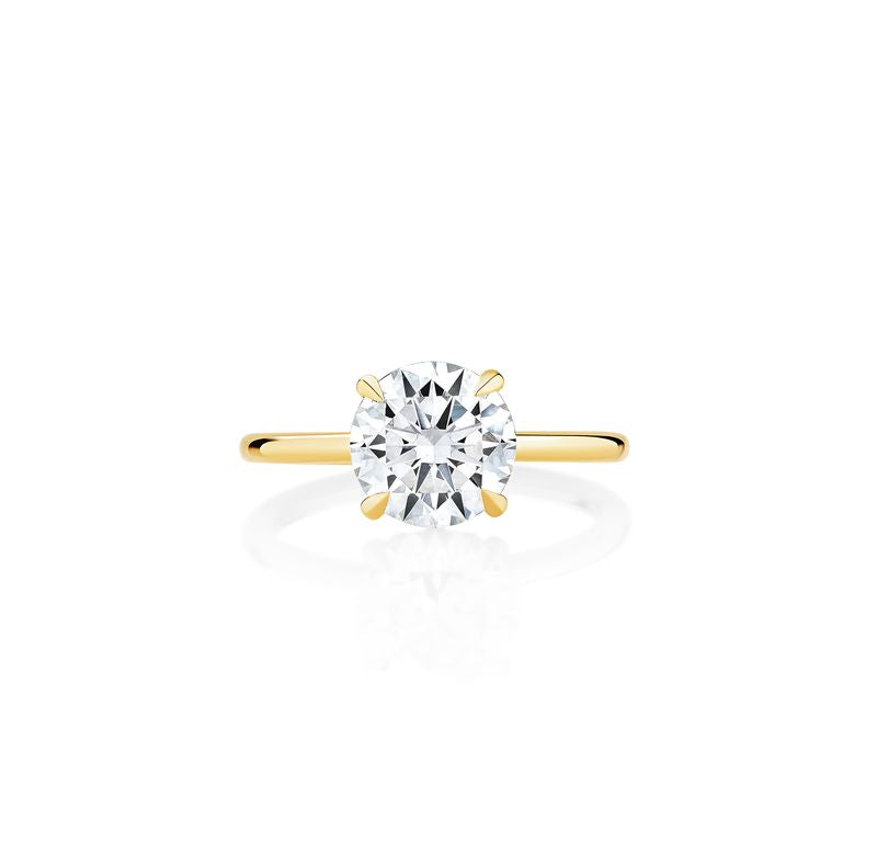 Solitaire Engagement Ring with Under Halo Semi Mount