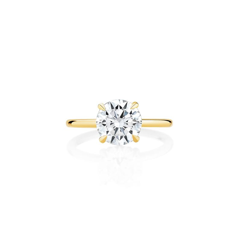 Solitaire Engagement Ring with Under Halo Semi Mount