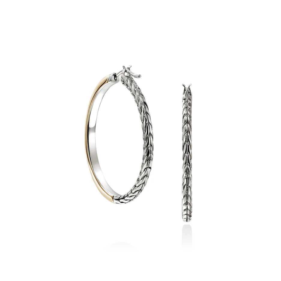 JH Essential Hoop Earring, Gold, Sterling Silver, 34.5MM