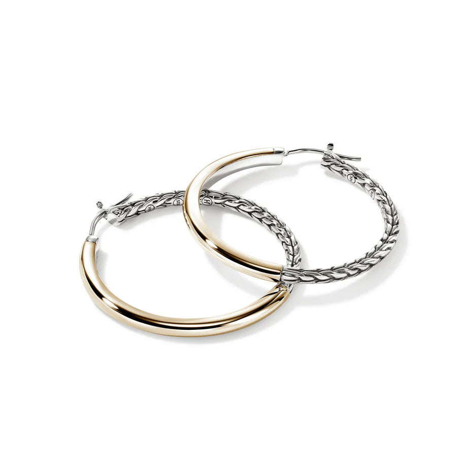 JH Essential Hoop Earring, Gold, Sterling Silver, 34.5MM