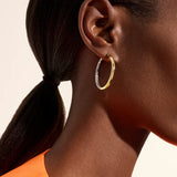 JH Essential Hoop Earring, Gold, Sterling Silver, 34.5MM