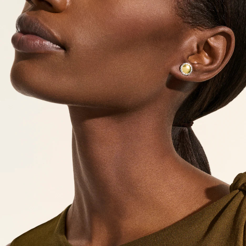 JH Essential Stud Earring, Gold, Sterling Silver, 10MM