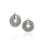Icon Link Earrings, Gold, Sterling Silver, 22MM