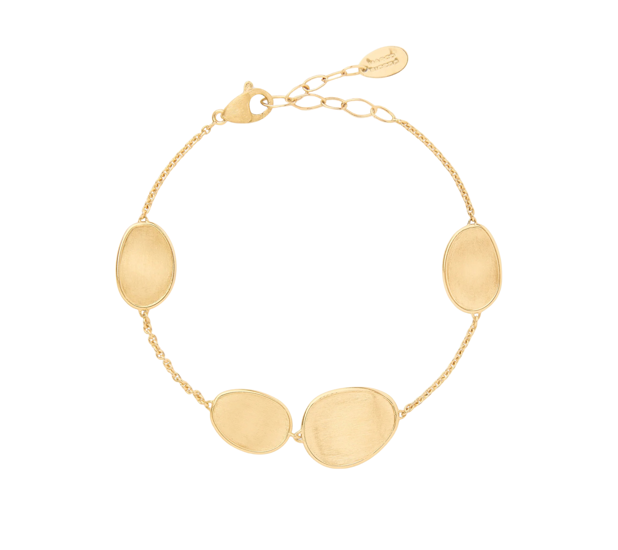 18K Yellow Gold Petal Petal Station Bracelet, 7"-8.5"