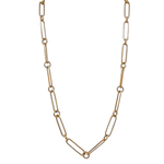 14K Yellow Gold Paperclip Necklace