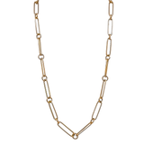 14K Yellow Gold Paperclip Necklace