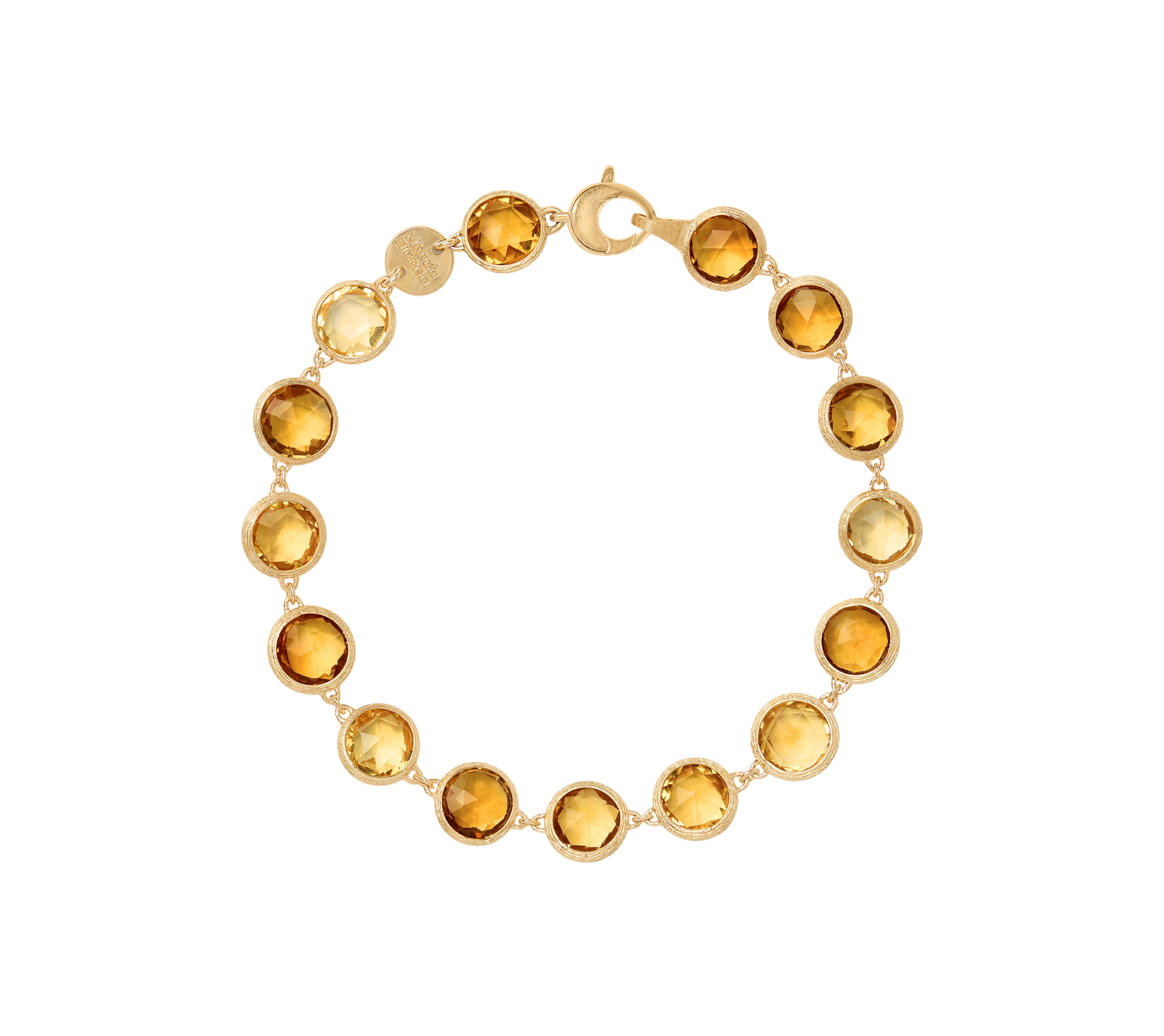 Jaipur Color 18K Yellow Gold Citrine Bracelet, 7"