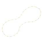 18K Yellow Gold Small Bean Necklace, 36"