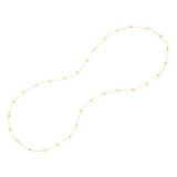 18K Yellow Gold Small Bean Necklace, 36"
