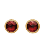 Jaipur Color  18K Yellow Gold Amethyst Stud Earrings, 0.37"