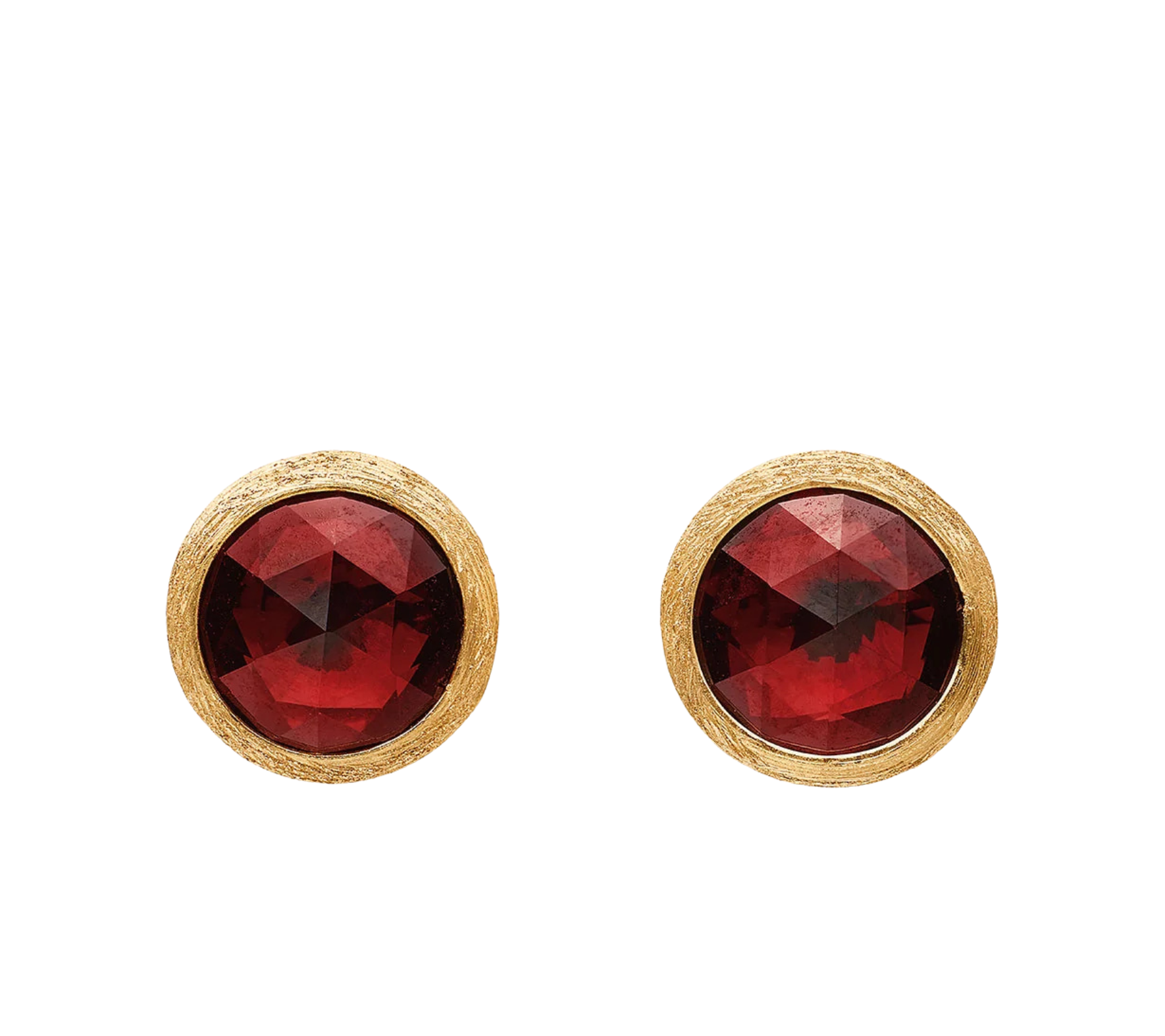 Jaipur Color  18K Yellow Gold Amethyst Stud Earrings, 0.37"