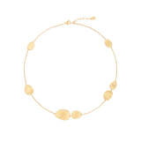 18K Yellow Gold Petal Necklace, 16.5"-18"