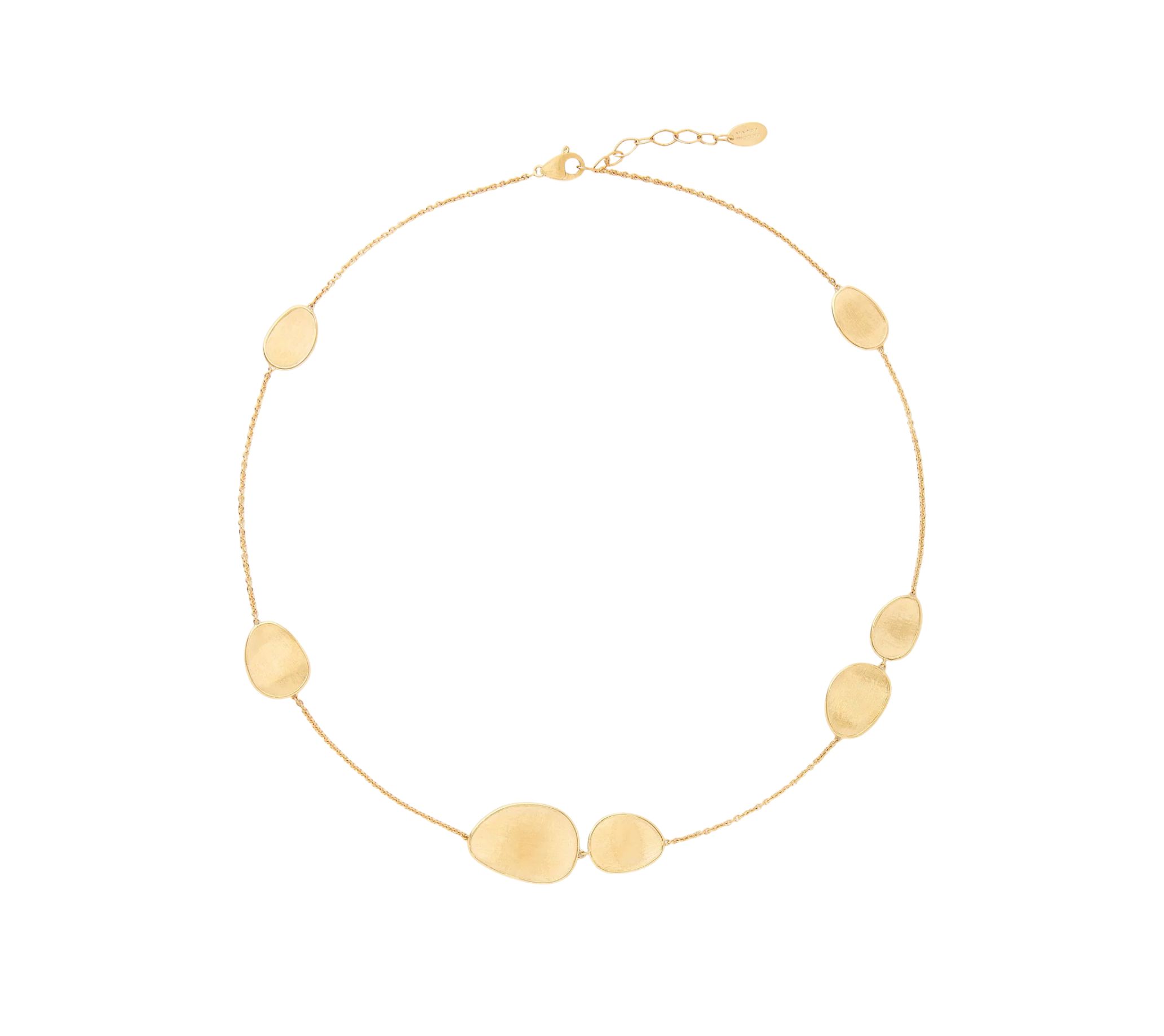 18K Yellow Gold Petal Necklace, 16.5"-18"