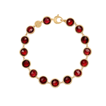 Jaipur Color 18K Yellow Gold Amethyst Bracelet, 7"