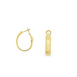 5mm Polished Yellow Gold-Plated Sterling Silver Hoop Earrings