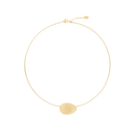 18K Yellow Gold Small Petal Pendant Necklace, 16.5"-18"