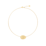 18K Yellow Gold Small Petal Pendant Necklace, 16.5"-18"