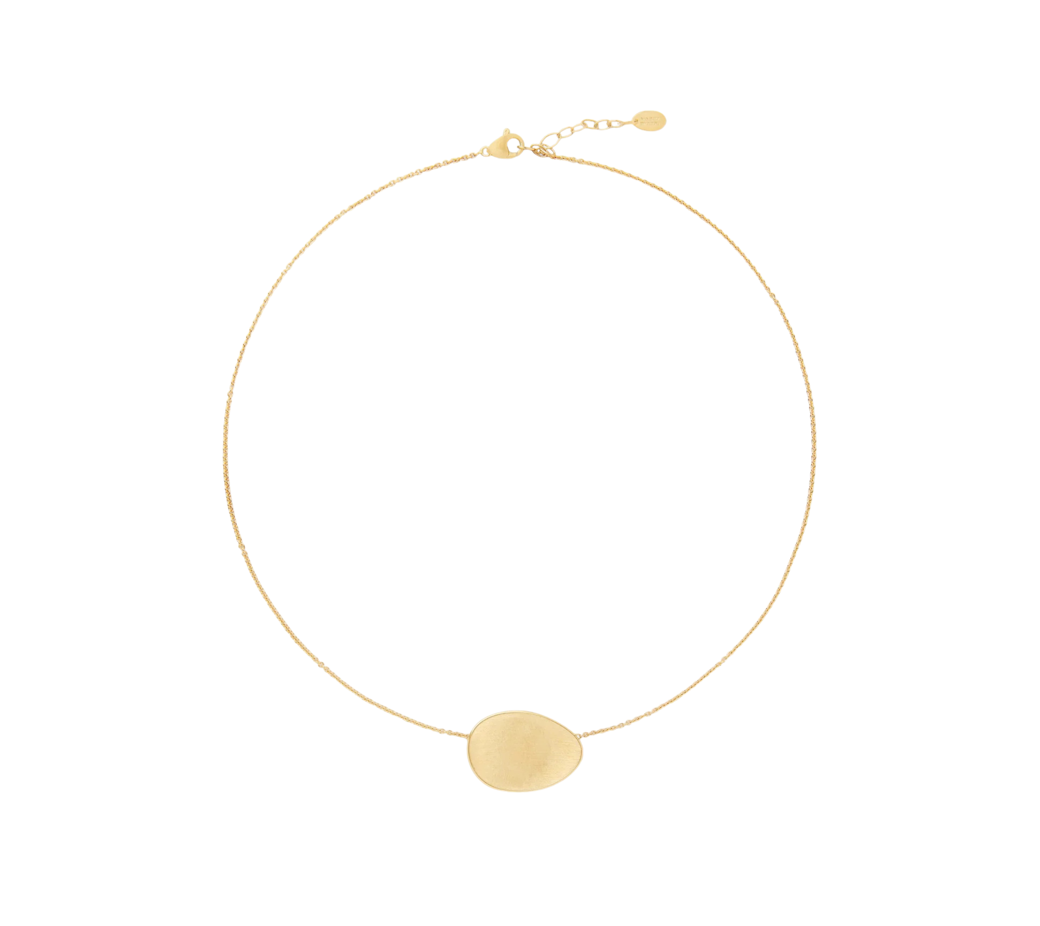 18K Yellow Gold Small Petal Pendant Necklace, 16.5"-18"