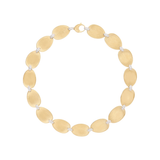 18K Yellow Gold Large Collar Necklace With Diamond Accents