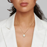 Yellow Gold Medium Teardrop Pendant Necklace in Lapis