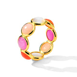 Multi-Stone Eternity Band Ring in Fire Rose