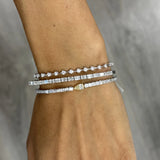 14K White Gold Baguette Diamond Bracelet