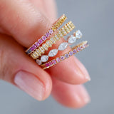 Abacus Small White Diamond Band
