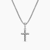 Cable Cross Pendant Necklace