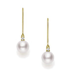 Akoya Pearl & Diamond Drop Earrings