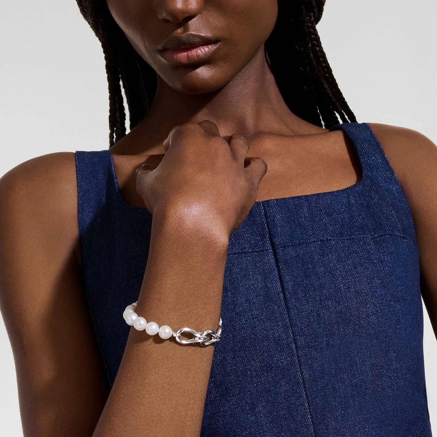 Surf Link Pearl Bracelet