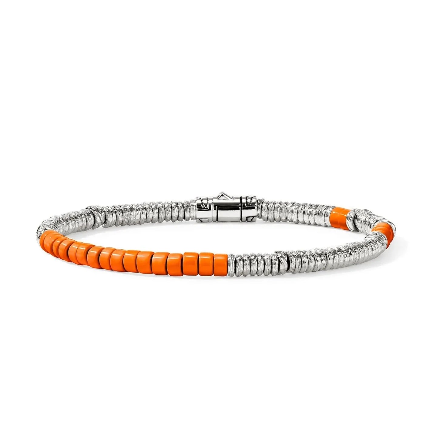 Heishi Bracelet, Sterling Silver, Enamel