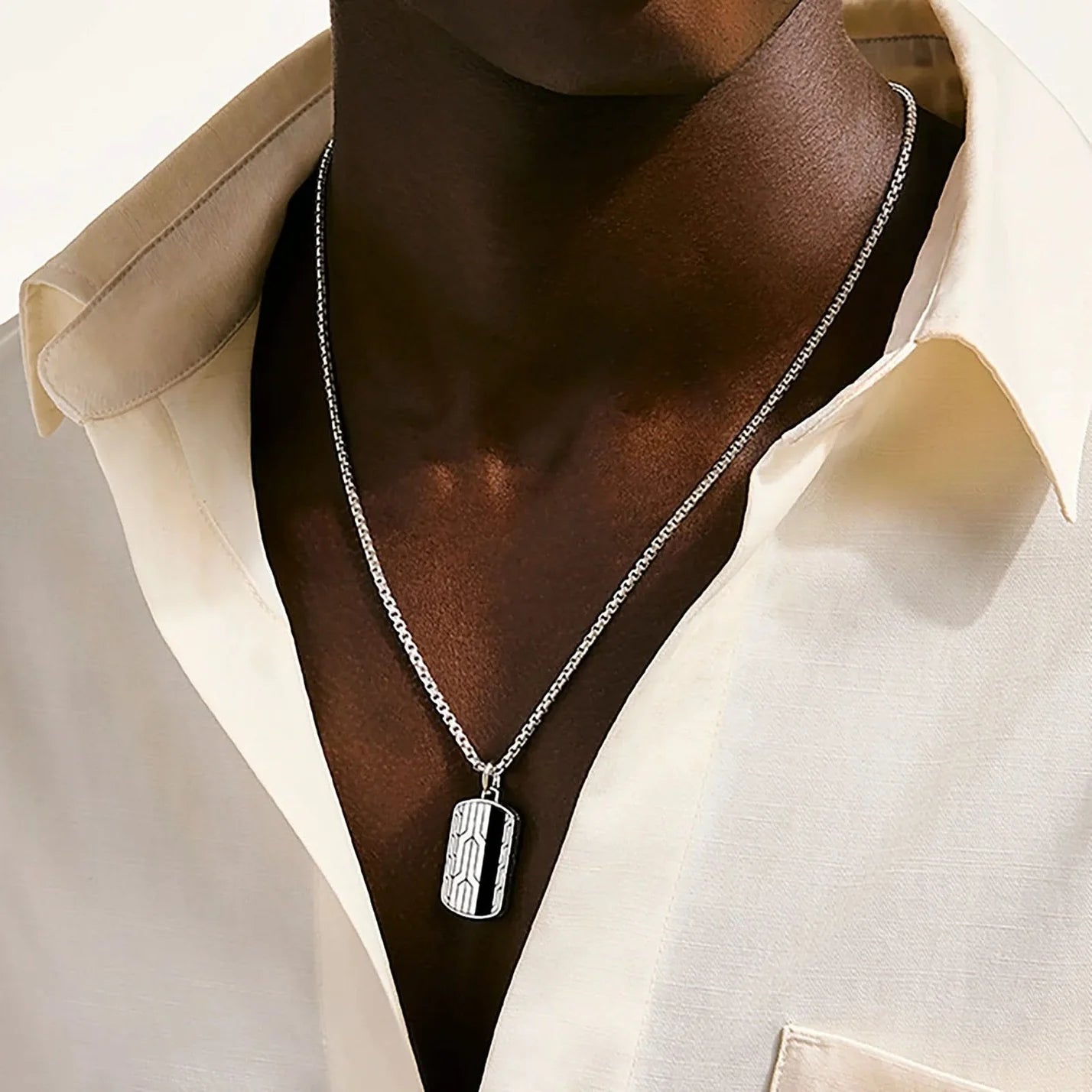Icon 50 Black Onyx Tag Necklace