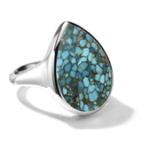 IPPOLITA Polished Rock Candy Teardrop Ring in Bronze Turquoise