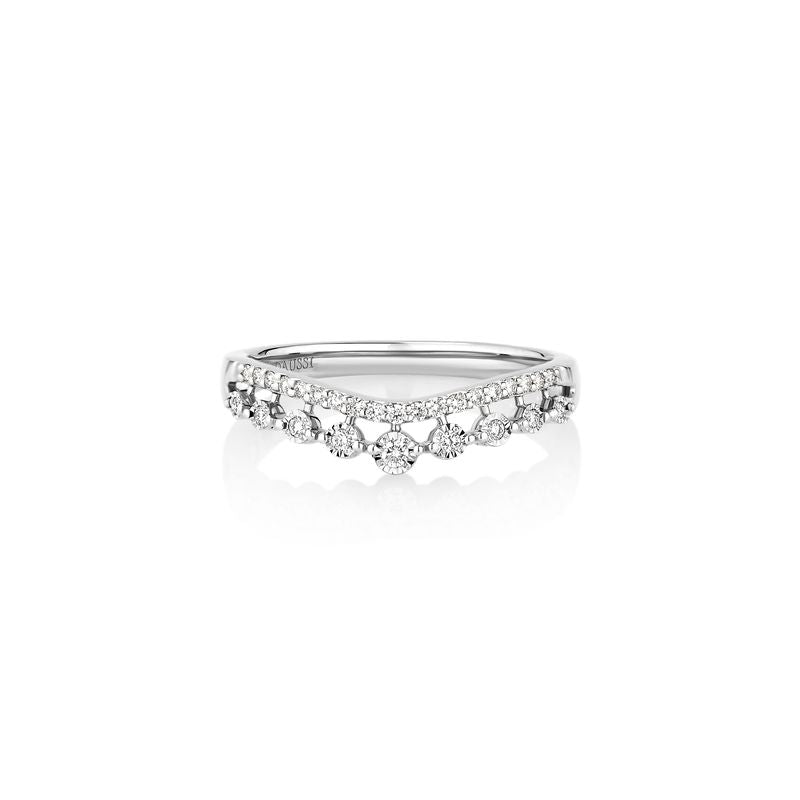 Diamond Pave Curved Crown Band