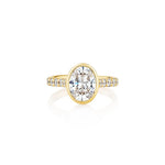 Bezel with Pave Sides Engagement Ring Semi Mount