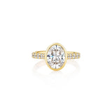 Bezel with Pave Sides Engagement Ring Semi Mount