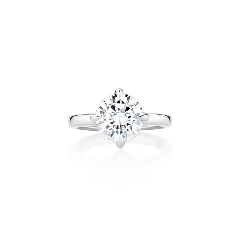 Solitaire Engagement Ring with Compass Prongs Setting Only