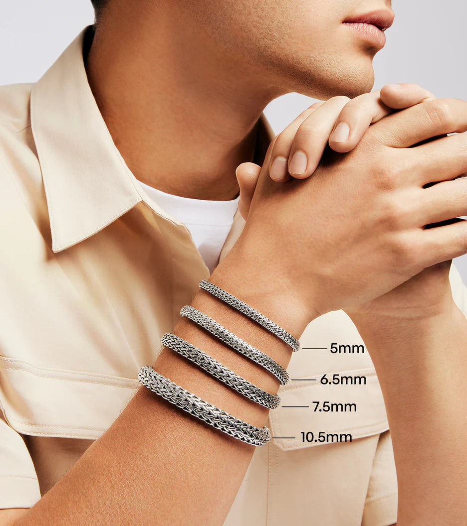 Icon Bracelet, Dark Silver, 10.5MM
