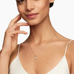 Cable Collectibles® Pavé Plate Necklace in 18K Yellow Gold with Diamonds, 11mm