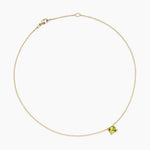 PETITE CHATELAINE® PENDANT NECKLACE 18K Yellow Gold with Peridot and Diamonds, 7mm