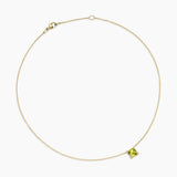 PETITE CHATELAINE® PENDANT NECKLACE 18K Yellow Gold with Peridot and Diamonds, 7mm