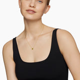 PETITE CHATELAINE® PENDANT NECKLACE 18K Yellow Gold with Peridot and Diamonds, 7mm