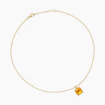 Chatelaine® Pendant Necklace 18K Yellow Gold with Citrine and Diamonds, 11mm