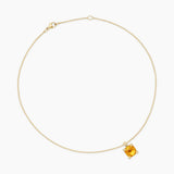 Chatelaine® Pendant Necklace 18K Yellow Gold with Citrine and Diamonds, 11mm