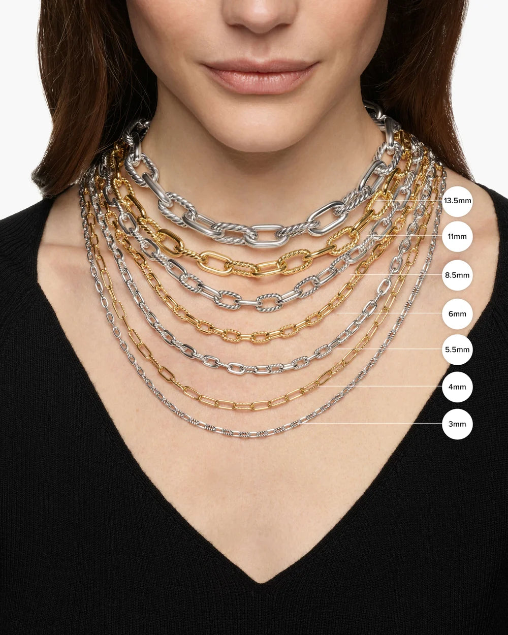 DY Madison® Chain Necklace in 18K Yellow Gold, 3mm