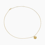 Cable Collectibles® Moon and Stars Necklace 18K Yellow Gold with Pavé Yellow Sapphires and Diamonds, 11mm