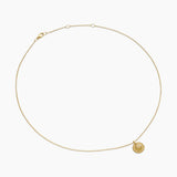 Cable Collectibles® Moon and Stars Necklace 18K Yellow Gold with Pavé Yellow Sapphires and Diamonds, 11mm